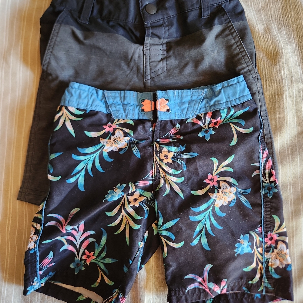 Bundle of 2 swimsuits shorts size 5 fully lined and adjustable waistband